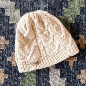 Columbia Omni-Heat Cable Knit Beanie | Cream | Adult OSFM| Cozy Winter Hat